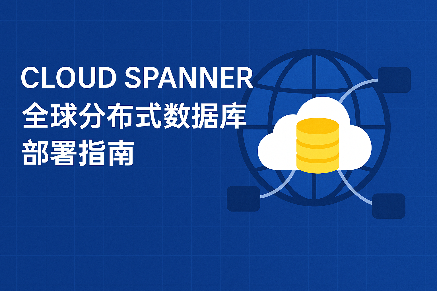 Cloud Spanner 全球分布式数据库、全球多区域部署架构图、GCP 分布式数据库指南封面图